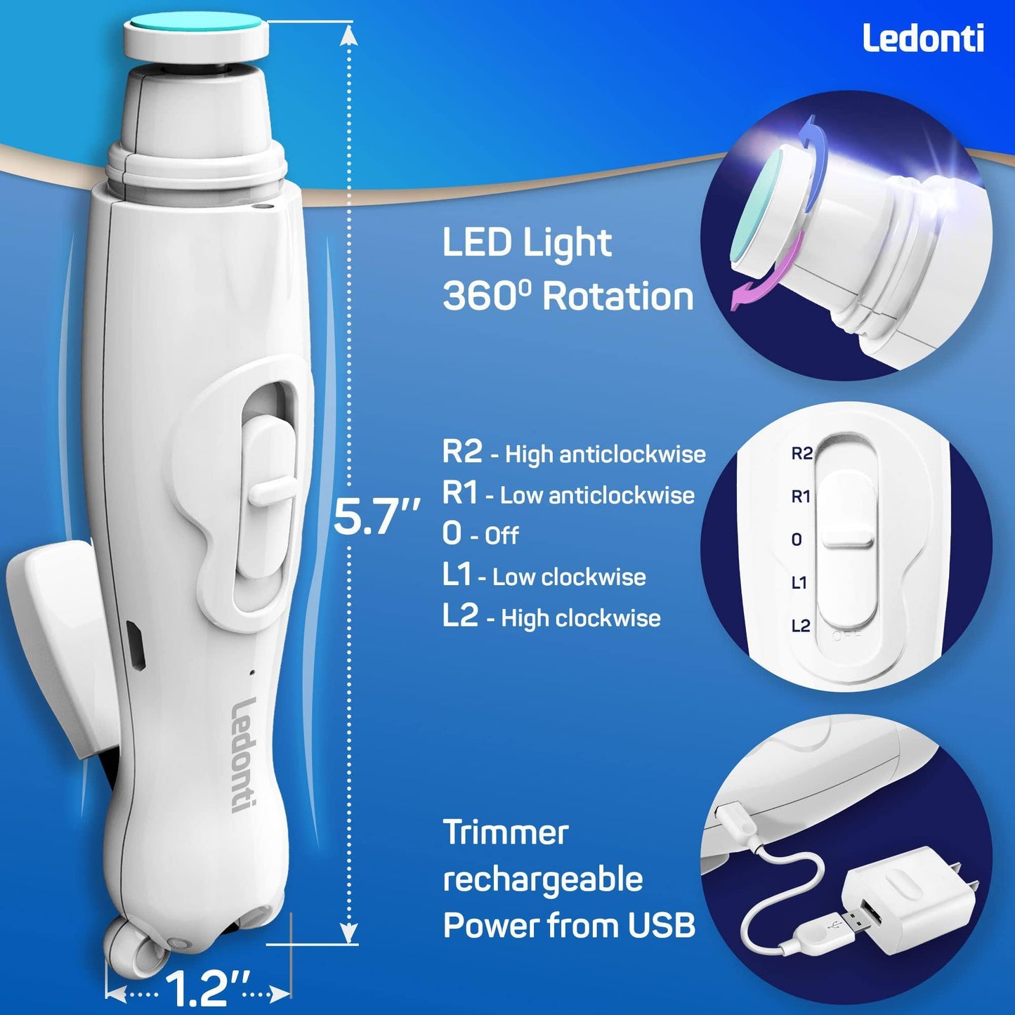 Baby Nail Trimmer Electric (Rechargeable) Baby Nail Clippers & File